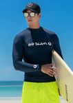 [69SLAM] Men's Navy Body Correction Rash Guard_Top, 51% OFF, Men' Swimming Top